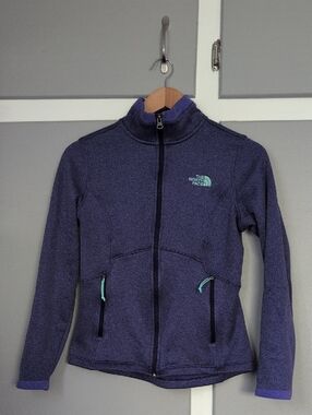 The North Face Women's Heathered Purple Full-Zip Fleece Jacket